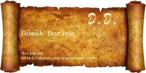 Dömök Dorina névjegykártya
